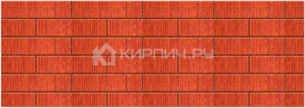 Кирпич облицовочный красный полуторный бархат М-150 Керма