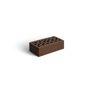Кирпич облицовочный шоколад одинарный гладкий М-150