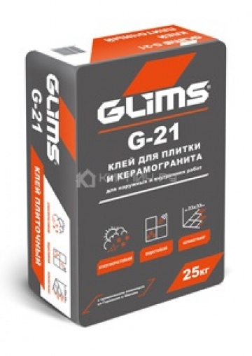 Клей плиточный универсальный GLIMS G 21 25 кг