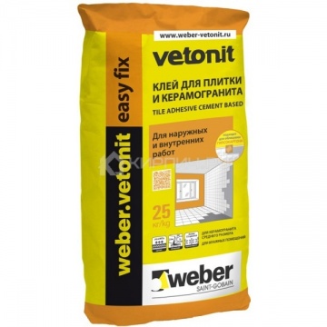 Плиточный клей Weber Vetonit Easy Fix 25 кг