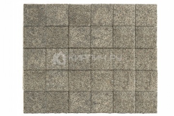Тротуарная плитка Браер Лувр 200х200х60 Гранит серый