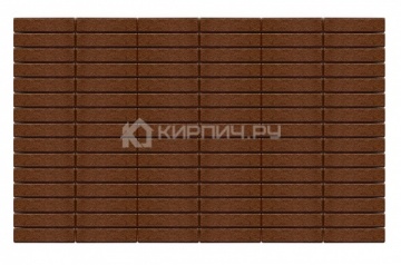 Тротуарная плитка Прямоугольник 200х50х60 коричневый