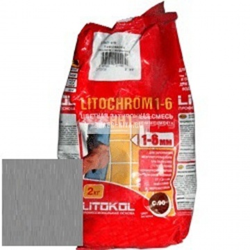 Затирка цементная Litokol Litochrom 1-6 C.10 серая 2 кг
