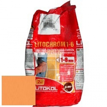 Затирка цементная Litokol Litochrom 1-6 C.700 оранж 2 кг
