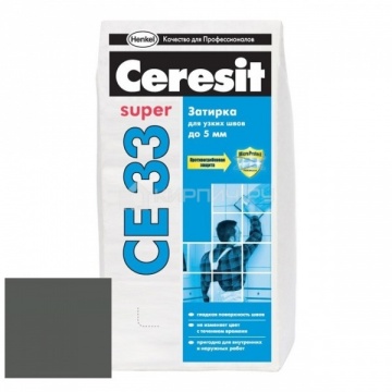 Затирка для узких швов Ceresit CE33 Super №16 графит 2 кг