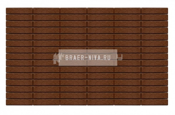 Тротуарная плитка Прямоугольник 200х100х60 коричневый