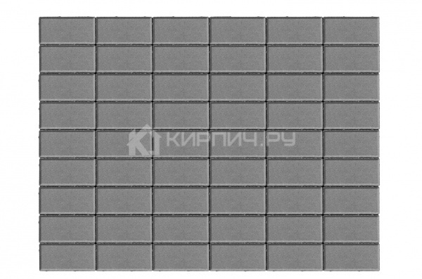 Тротуарная плитка Прямоугольник 200х100х80 серый